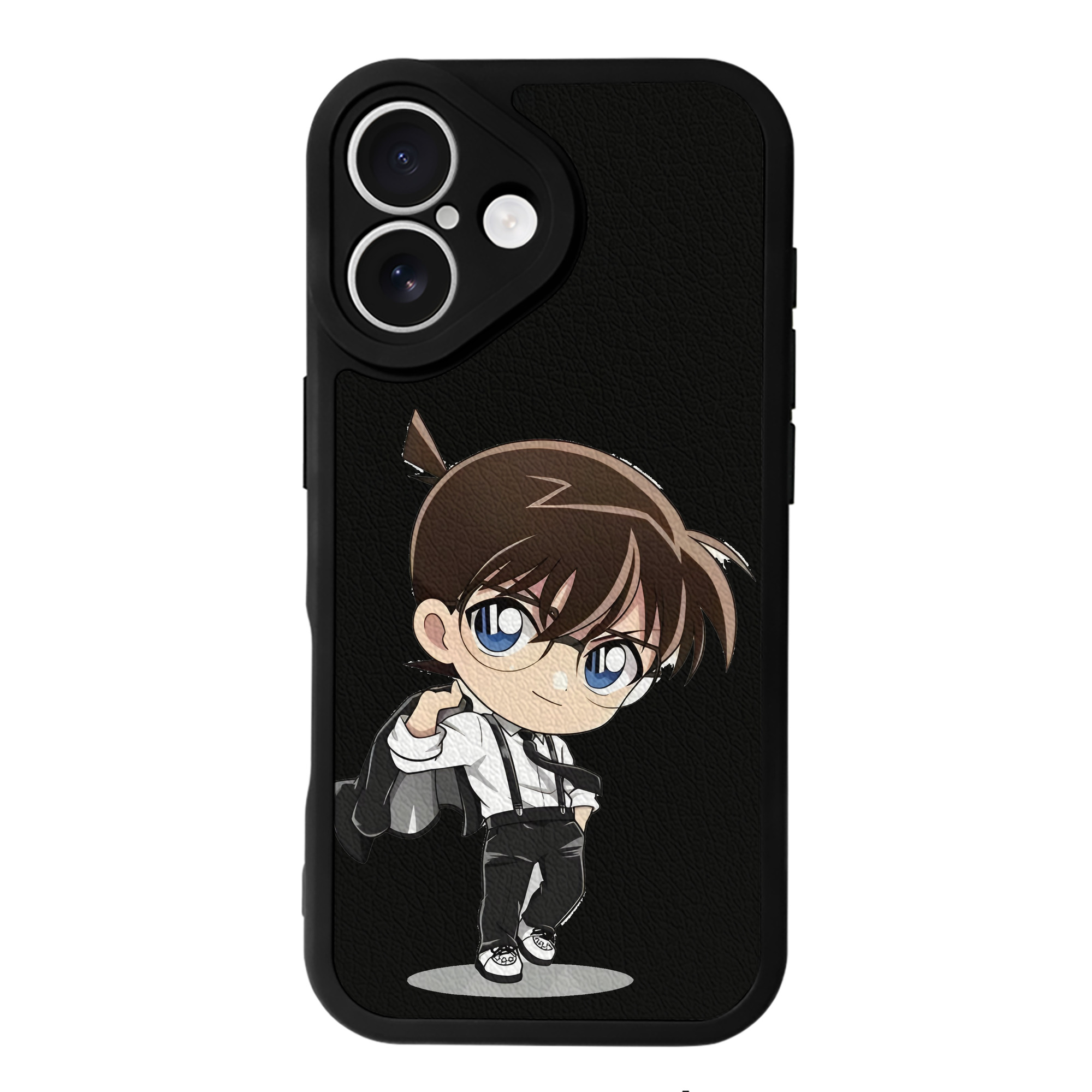 （画像用） 名探偵コナン 江戸川 コナン Detective Conan Conan Edogawa 【iPhone 16シリーズ対応】シリコンスマホケース（レザー調） 材質：シリコン